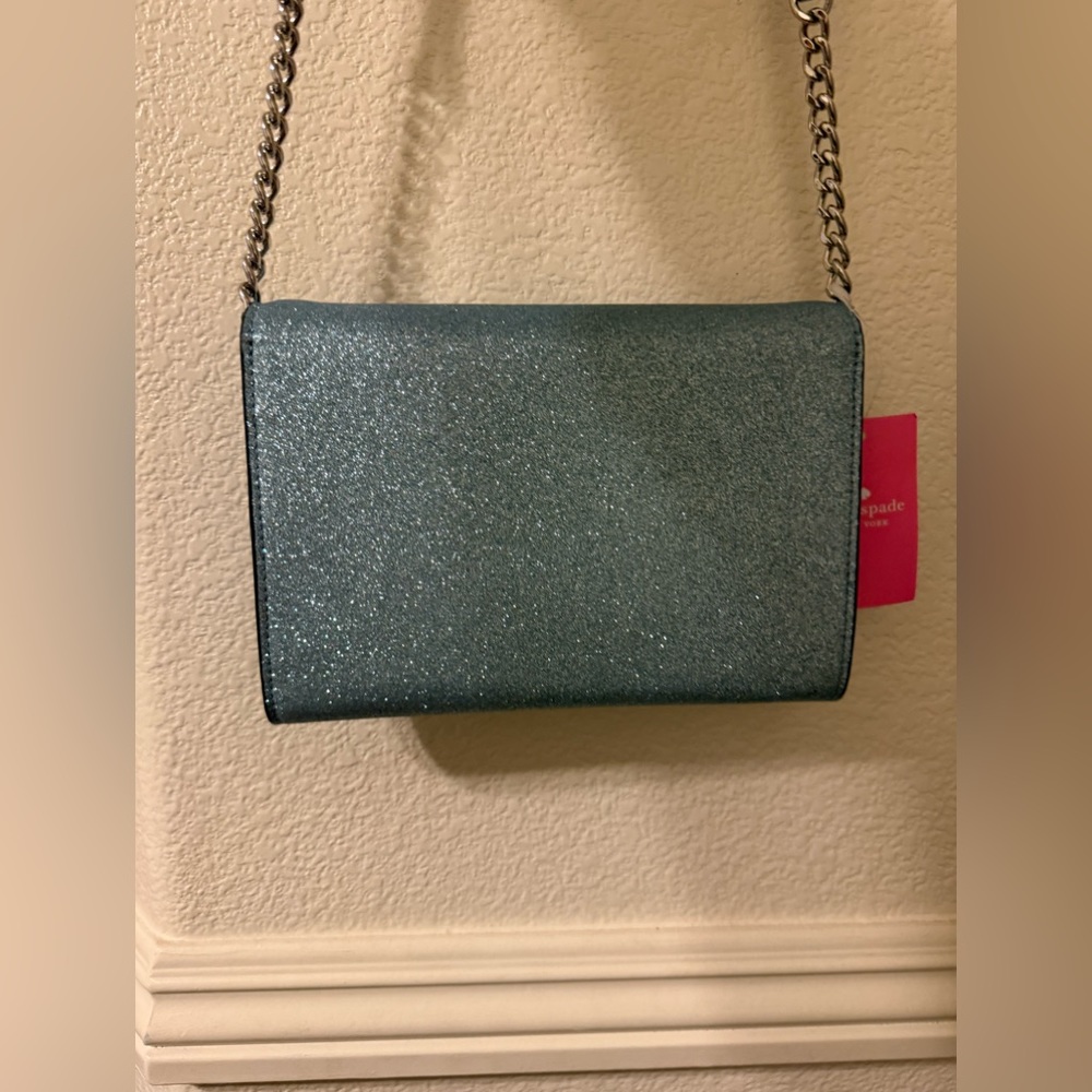 Kate Spade ♠️ Glitter Blue Crossbody Bag - Picture 3 of 10